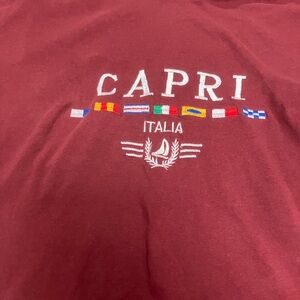 Maroon Graphic T-Shirt XXL Italia Capri